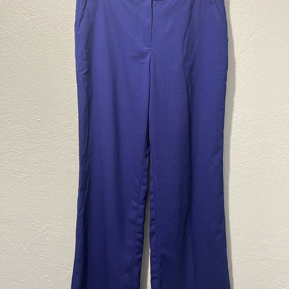 St John Blue Wide Leg Pants High-Waisted - Picture 2 of 8